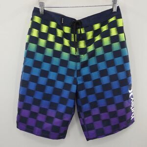 NWT Hurley Obsidian Check Board Shorts Size 20/30